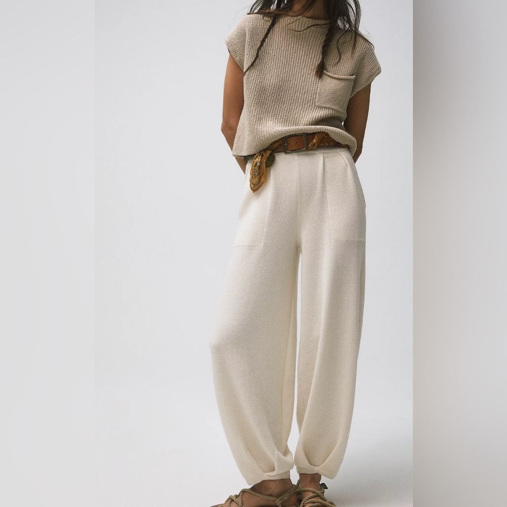 Free People Freya Sweater Set in Oatmeal Bone Combo - small